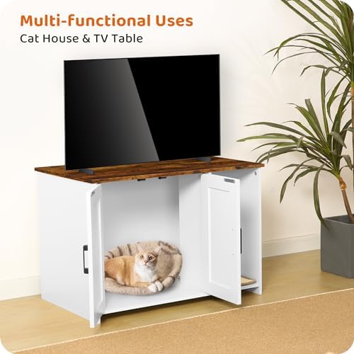 DWANTON Cat Litter Box Enclosure, - Image 3