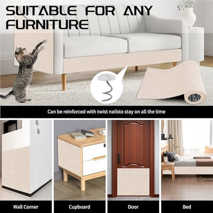 2 Pcs Self-Adhesive Cat Scratch Mat, Cat Scratch Furniture Protector - Image 4