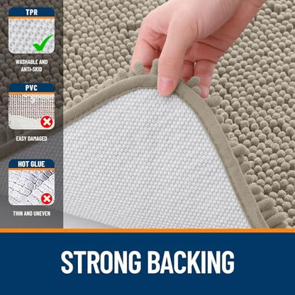 OLANLY Large Bathroom Rugs 44x32, Extra Soft Absorbent Chenille Bath Rugs - Image 6