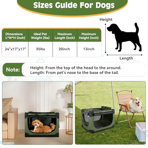 24" Small Dog Crate, Portable Crate - Image 3
