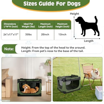 24" Small Dog Crate, Portable Crate - Image 3