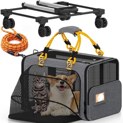 PAWZIDEA Expandable Large Pet Carrier by PAWZIDEA-Inlovejoywelive