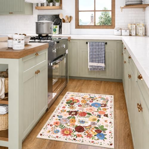 Beige Washable 2x3 Entry Rug, Small Rugs - Image 3
