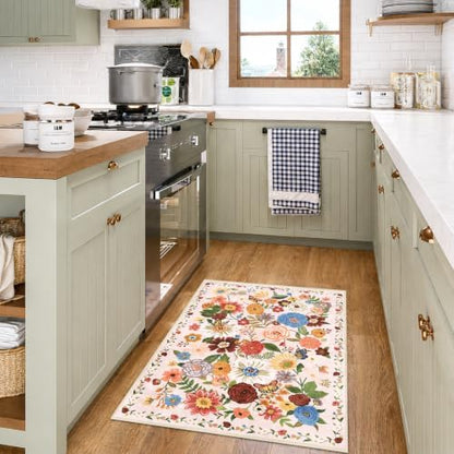 Beige Washable 2x3 Entry Rug, Small Rugs - Image 3