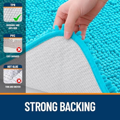 OLANLY Bathroom Rugs 30x20, Extra Soft Absorbent Chenille Bath Rugs - Image 6