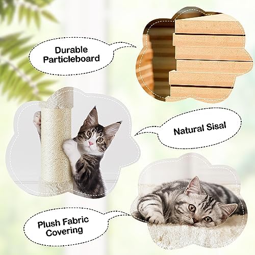 Yaheetech 80in XL Multi-Level Cat Tree, Double Caves, Sisal Posts - Image 6