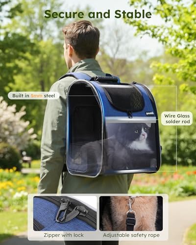 pecute Cat Backpack Visiable, Cat Carrier Expandable - Image 5