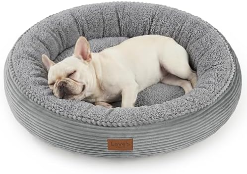 Love's cabin Round Donut Cat and Dog Cushion Bed, 30in Pet Bed by Lovescabin