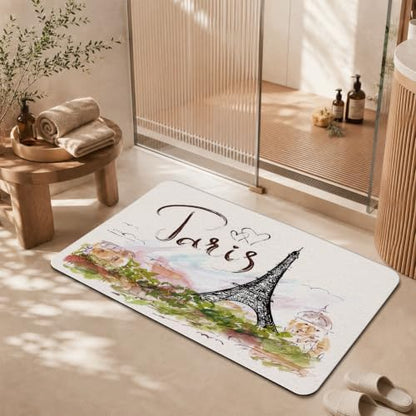 Natural Diatomaceous Earth Bath Mat, Ultra Thin Quick Dry Floor Rug - Image 2
