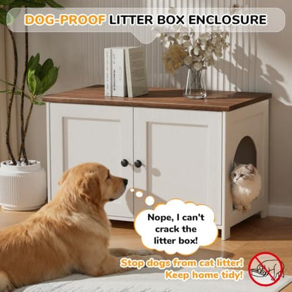 Cat Litter Box Enclosure Furniture Dog Proof - Image 3