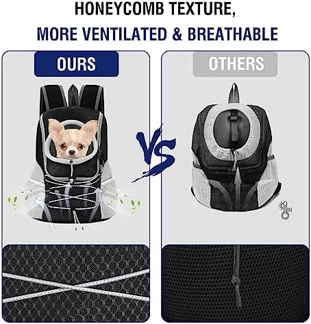 Pawaboo Pet Dog Front Carrier Backpack, Ventilated Mesh Puppy Back Pack - Image 3