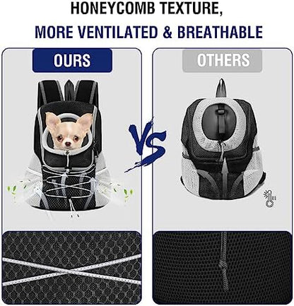 Pawaboo Pet Dog Front Carrier Backpack, Ventilated Mesh Puppy Back Pack - Image 3