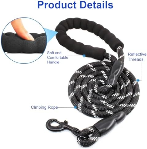 MingXpets Double Dog Leash, 360° Swivel Tangle Free Bungee Walking Training - Image 4