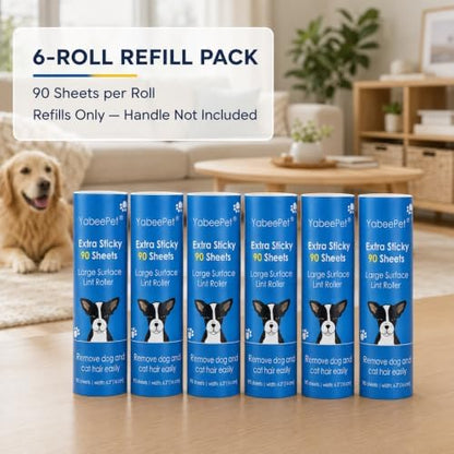 Extra Sticky Large Lint Roller Refills, 6.3'' Giant Lint Roller Refills - Image 2