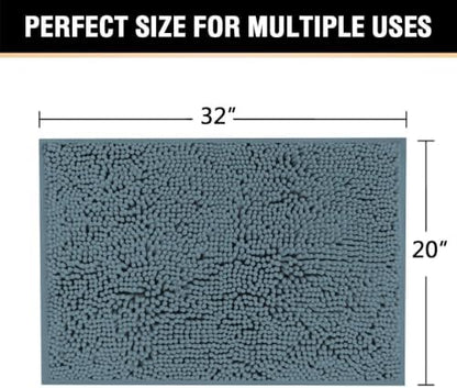 H.VERSAILTEX Microfiber Bath Rugs Chenille Floor Mat Ultra Soft Washable - Image 2