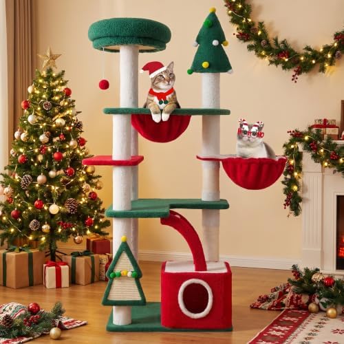 SHA CERLIN 67in Tall Cat Tree/Climbing Tower by SHACERLIN