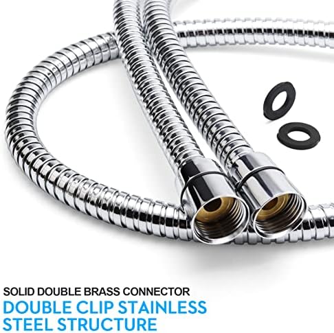 Blissland Shower Hose, 69 Inches Extra Long Stainless Steel Handheld Shower - Image 2