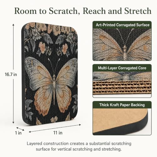 2 Pack Cat Wall Scratcher, Art Cat Scratching Board - Image 2