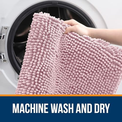 OLANLY Bathroom Rugs 36x24, Extra Soft Absorbent Chenille Bath Rugs - Image 5