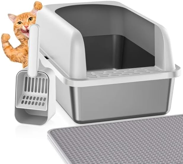 Stainless Steel Litter Box by Refrze