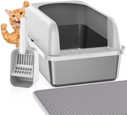 Stainless Steel Litter Box by Refrze