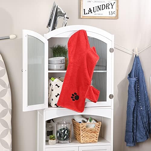 Bone Dry Pet Robe Collection, Embroidered Absorbent Microfiber Bath Robe - Image 6