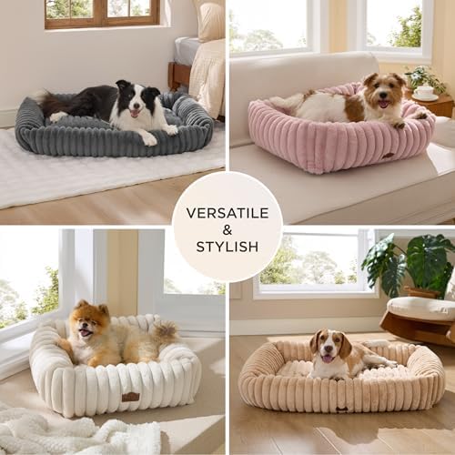 Bedsure ComfyFleece® Cute Dog Beds Large Sized Dog Washable，36in Night Blue - Image 4