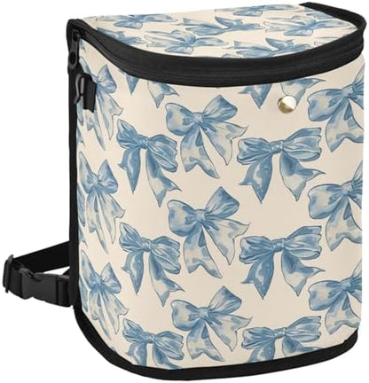 Car Trash Can Blue Bow Car Garbage Bag by Oarencol