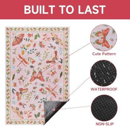 Cat Litter Mat, Traps 100% Cat Litter, Non-Slip Litter Box Trapping Mat - Image 4