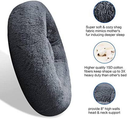 SAVFOX 23 inches Calming Donut Dog Bed - Image 5