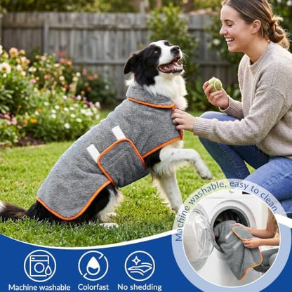 Bienbee Dog Bathrobe, Super Absorbent - Image 5