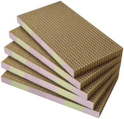 5-Pack Reversible Cat Scratcher Pad, Durable Scratching Board by KISENG