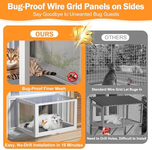 Cat Window Box Catio, Outdoor Indoor Cat Enclosure - Image 3