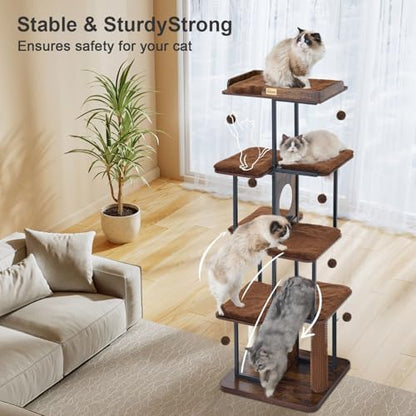 FourFurPets Large Cat Tree, 66.4" XXL Cat Tower - Image 3