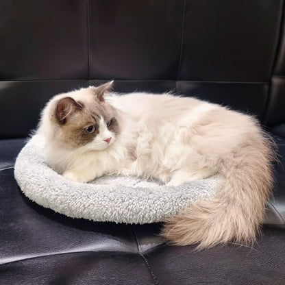 Enjoying Plush Cat Bed Mat, 15.75" Round, Self Warming Dog Bed - Image 6