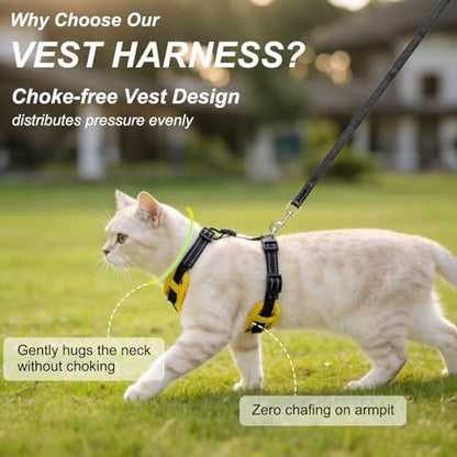 BEAUTYZOO Cat Harness and Leash Set, Escape Proof and Adjustable - Image 2