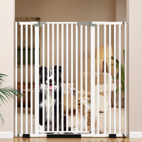 51" Extra Tall Cat Gate for Doorway, 30-49" Wide Auto Close Pet Gate by Baococo