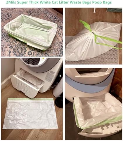 20 Count Cat Drawstring Litter Box Liners 26.6x16.7 inches 2Mils Super Thick - Image 6