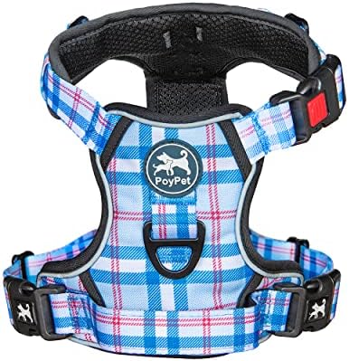 PoyPet Plaid Dog Harness Small, No Pull Vest by PoyPet