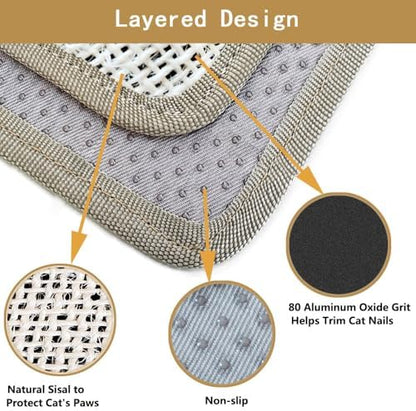 Sisal Scratch Mat, Cat Nail File Scratcher - Image 2