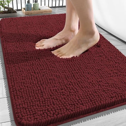 OLANLY Bathroom Rugs 34x21, Extra Soft Absorbent Chenille Bath Rugs by OLANLY