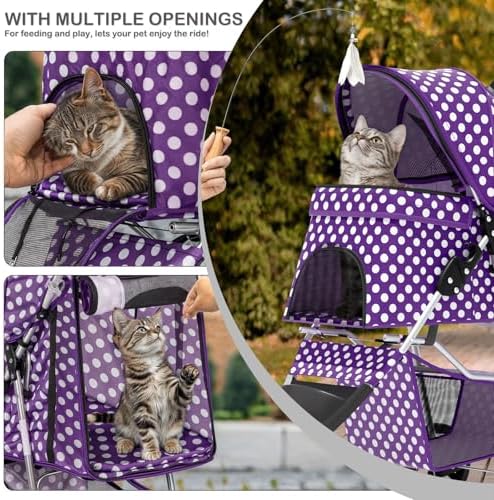 MoNiBloom Pet Stroller for Small/Medium Dogs and Cats - Image 4