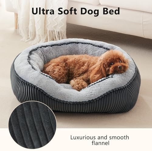 Washable Dog Bed for Small Cat Dogs, Warm Calming Anti-Slip - Image 4