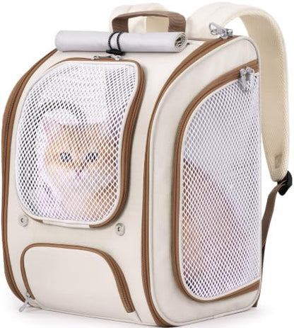 Pecute Cat Backpack Carrier, Spacious & Breathable Pet Backpack by pecute