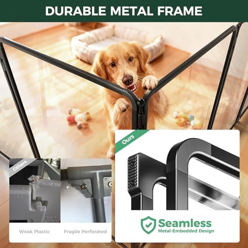 FXW AuraSpace Pro Acrylic & Wire Mesh Indoor Dog Playpen, 6 Panels - Image 3