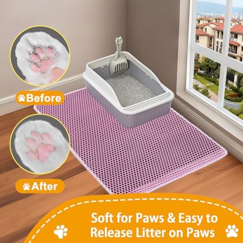 Cat Litter Mats, Cat Litter Box Mat 32"x22", 2 Layer Kitty Litter Mat, - Image 5