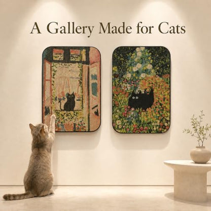 2 Pack Cat Wall Scratcher, Art Cat Scratching Board - Image 6