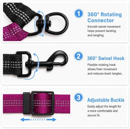 Double Dog Leash, Retractable Dog Leash - Image 3