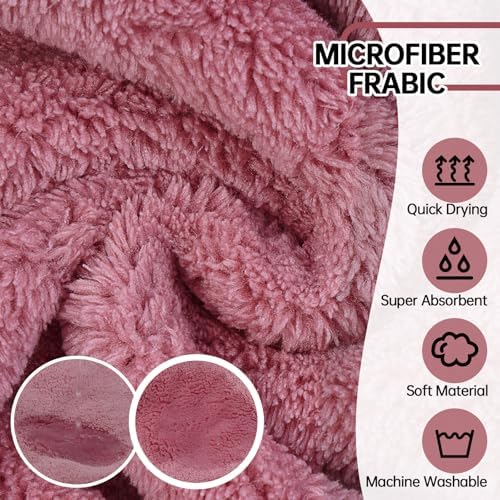 Dog Bathrobe, Fast Drying Coat, Super Absorbent Bath Towel Pink XXL - Image 2