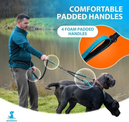 SparklyPets Hands Free Dual Dog Leash, Medium & Large - Image 5